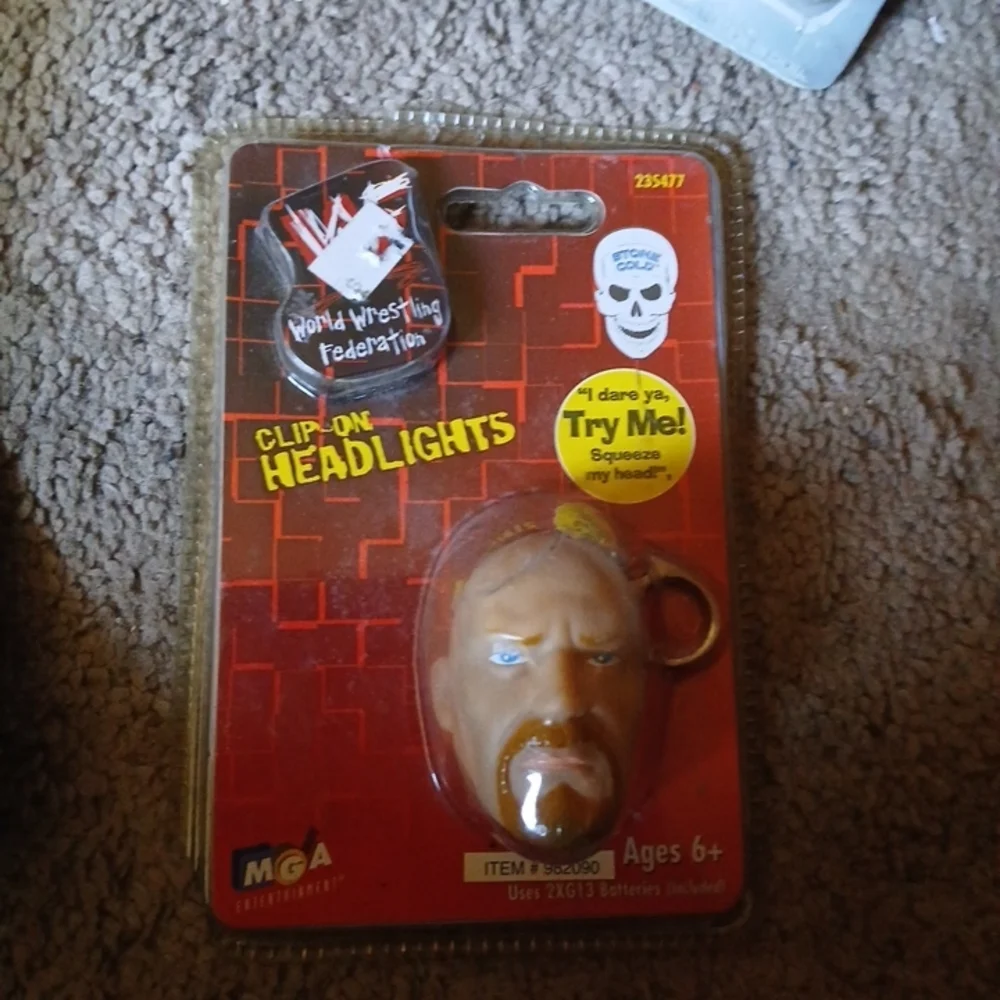 World Wrestling Federation Clip-On Headlights - Tan and Black